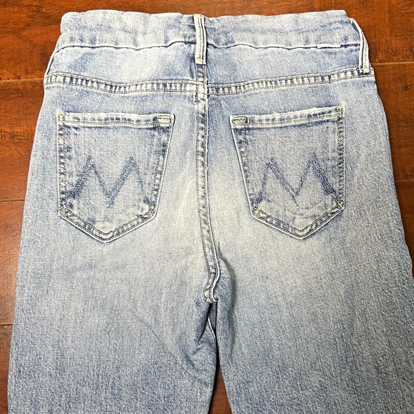 MOTHER Denim The Looker Ankle Step Fray Jeans Exposed Secret Sister Wash Size 25 - Picture 7 of 13